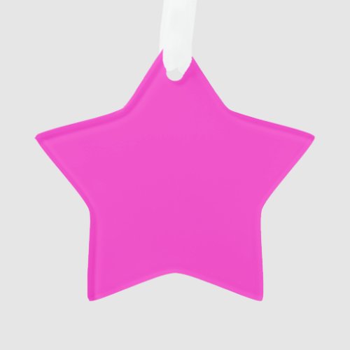 Girly Hot Pink Color Background Customize It Ornament