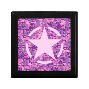 Girly Hot Pink Digital Camouflage Camo Gift Box