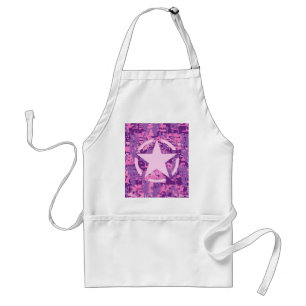 Girly Hot Pink Digital Camouflage Decor Adult Apron