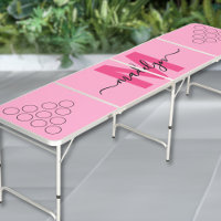 Girly Hot Pink Monogram Name