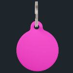 Girly Hot Pink Pet Name Tag<br><div class="desc">This festive custom product is available in a vibrant accent color decor for yourself or as a gift sure to make an impression in all occasions. Click on the "Customize it!" button or link you find on this product page to reveal a set of user friendly designing tools to customize...</div>