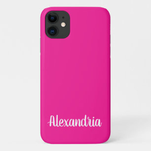 Girly HOT PINK Solid Color iPhone 11 Case