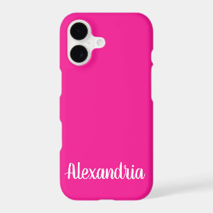 Girly HOT PINK Solid Color iPhone 17 Case