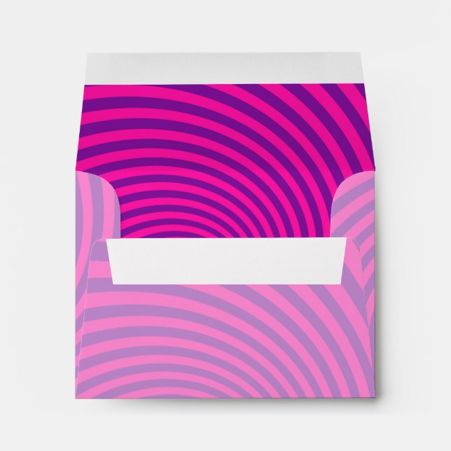 Girly Hot Pink Swirl Decor Envelope (Back (Bottom))