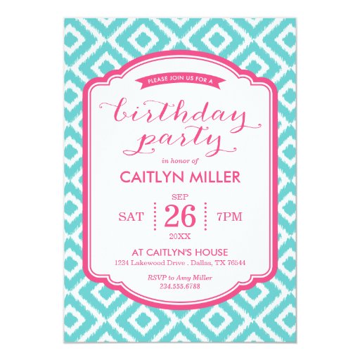 Girly Party Invitations 8