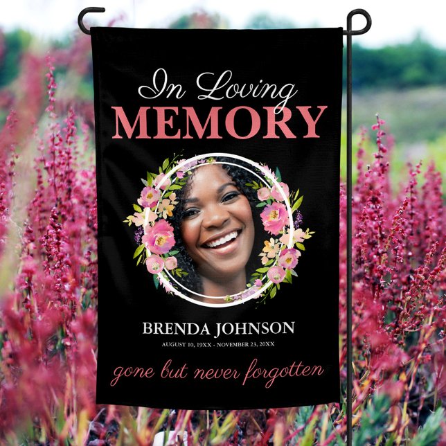 Girly In Loving Memory Photo Tribute Garden Flag (Creator Uploaded)