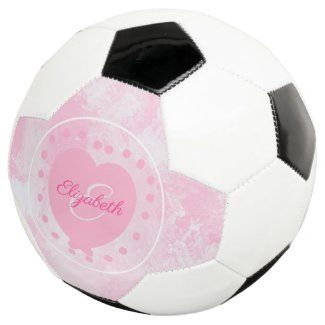 Girly Initial Monogram Pink Watercolor Heart