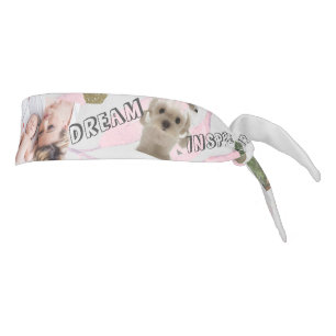 Girly Inspiring Creative White Vision Board Tie Headband