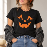Girly Jack O Lantern Face Womens Halloween