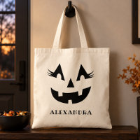 Girly Jack O Lantern Name Halloween Treat
