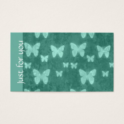 Girly Jade Green Butterfly Spa Business Gift Cards Business Cards
