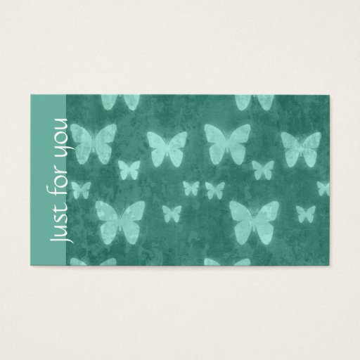 Customizable Girly Jade Green Butterfly Spa Business Gift Cards Business Cards