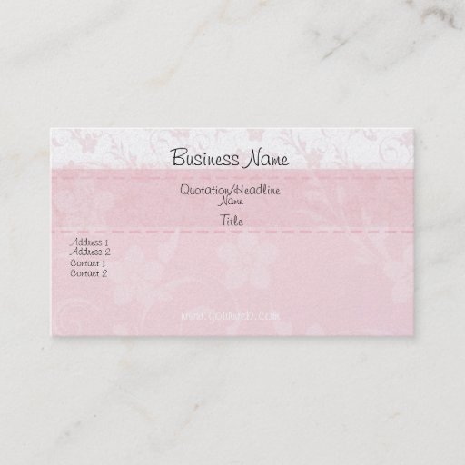 Customizable Feminine Pink Pink Business Card Template