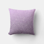 Girly Lavender Faux Glitter Pattern Cute Modern Throw Pillow at Zazzle
