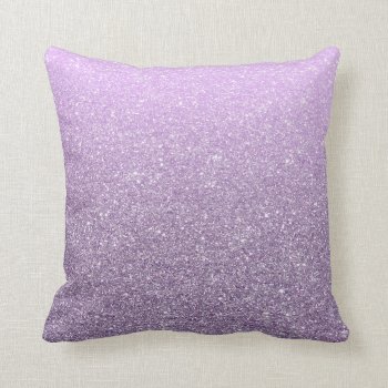 Girly Lavender Faux Glitter Pattern Cute Modern Throw Pillow by ohwhynotpillows at Zazzle