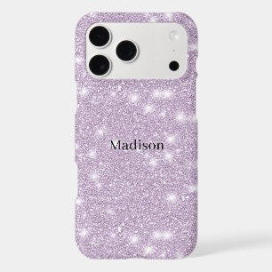 Girly Lavender Faux Glitter Sparkle iPhone 17 Pro Max Case
