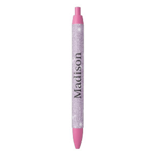 Girly Lavender Faux Glitter Sparkle Pen