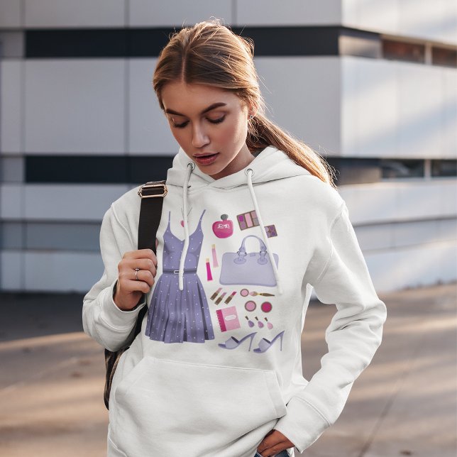 Girly Lavender Purple Fashion Set Hoodie (Creator Uploaded)