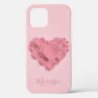 Girly Layered Pink Hearts