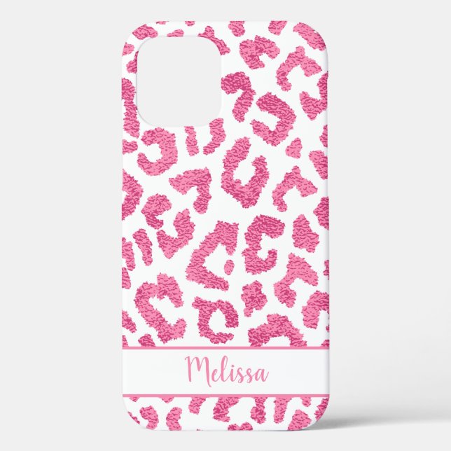 Girly Leopard Animal Print Pattern Personalized Case-Mate iPhone Case (Back)