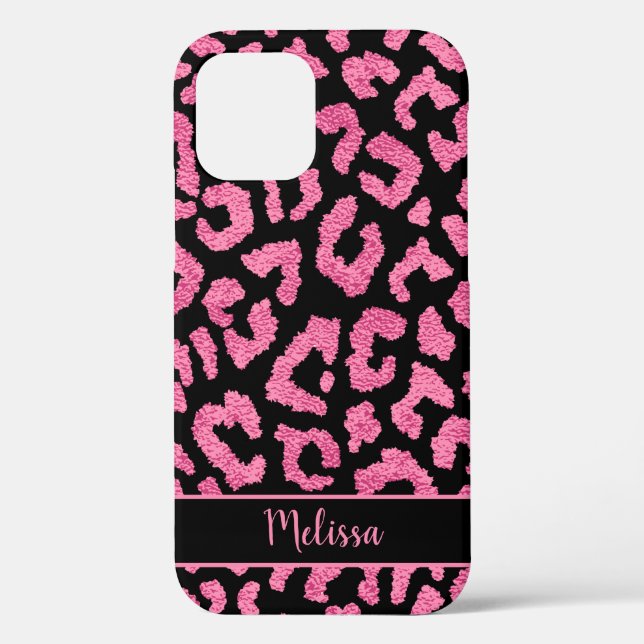Girly Leopard Animal Print Pattern Personalized Case-Mate iPhone Case (Back)