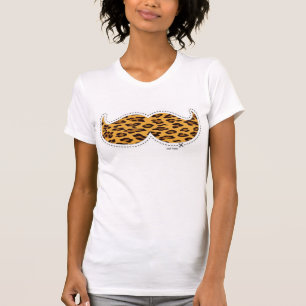 girly leopard mustache T-Shirt