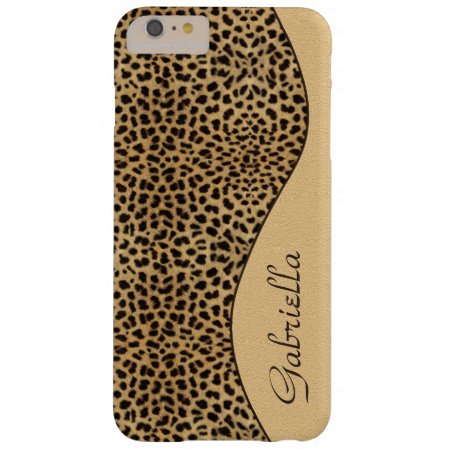 Girly Leopard Pattern Ornate Monogram Barely There Iphone 6 Plus Case