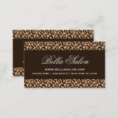 Girly Leopard Print Business Card (Front/Back)