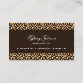 Girly Leopard Print Business Card (Back)