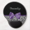 Girly Leopard Print Pretty Purple Ribbon With Name