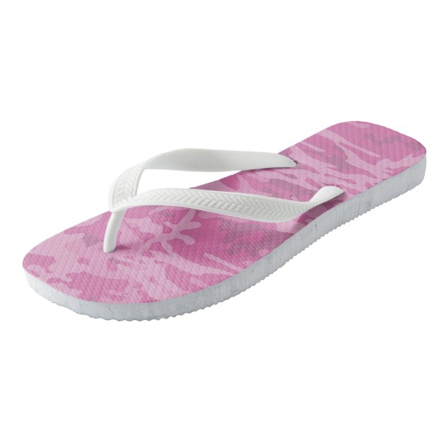 pink camo flip flops