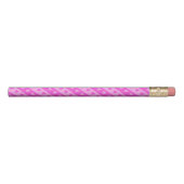 Girly Light Pink & Dark Pink Heart Stripes Pattern Pencil (Rotated 270)