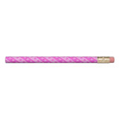 Girly Light Pink & Dark Pink Heart Stripes Pattern Pencil (Rotated 90)