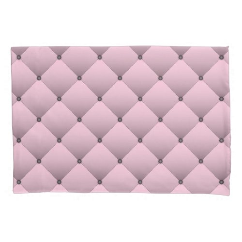 Girly Light Pink Faux Quilted Diamond Pattern Pillow Case