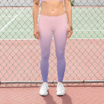 Girly Light Pink Periwinkle Gradient Leggings<br><div class="desc">A classic light pink and soft periwinkle gradient background.
A modern whimsical design for her yoga leggings. 
The periwinkle and pink colors blend into various shades of bluish purple.</div>