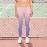 Girly Light Pink Periwinkle Gradient Leggings at Zazzle