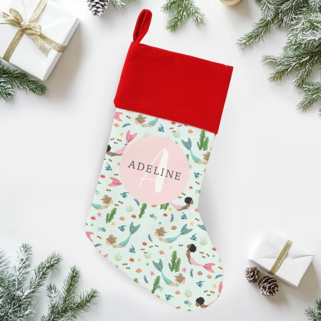 Girly Magical Under the Sea Mermaid Christmas Stocking (Creator Uploaded)