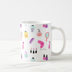Girly Makeup, Beauty, Grooming Pattern Coffee Mug