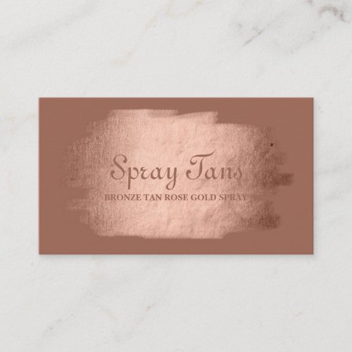 Girly Makeup Brush Spray Tan Bronze Business Card