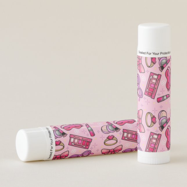 Girly Makeup - Pink Lip Balm (Front)
