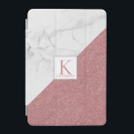 Girly Marble Blush Rose Gold Glitter Monogram iPad Mini Cover<br><div class="desc">Girly Marble Blush Rose Gold Glitter Monogram cover with rose gold faux glitter and space for your custom monogram and name. Easy to customize with text, fonts, and colors. Created by Zazzle pro designer BK Thompson © exclusively for Cedar and String; please contact us if you need assistance, have questions,...</div>