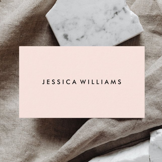 Girly Minimal Professional Blush Pink Business Card (Creator Uploaded)