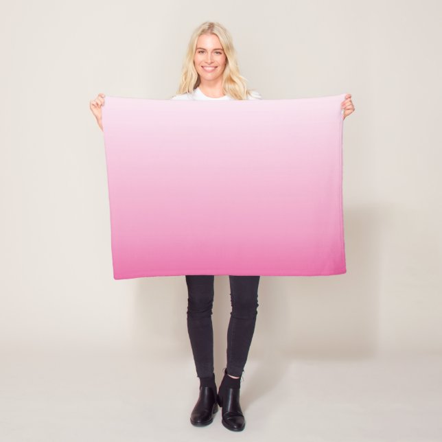 girly minimalist dusty rose cherry blossom pink fleece blanket (In Situ)