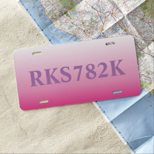 girly minimalist dusty rose cherry blossom pink license plate