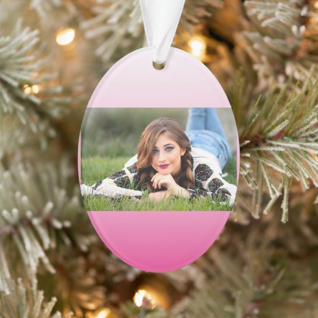 girly minimalist dusty rose cherry blossom pink ornament (Tree)
