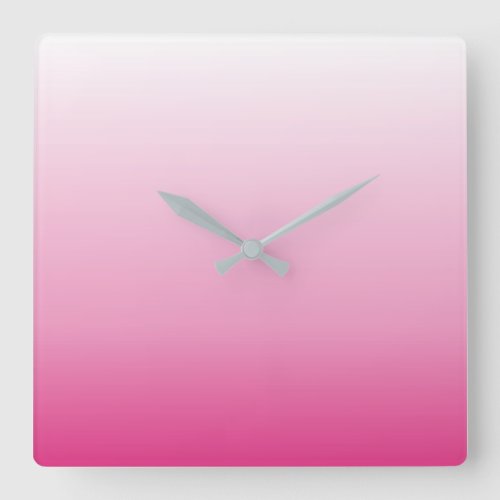 girly minimalist dusty rose cherry blossom pink square wall clock