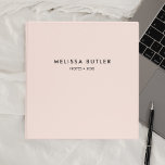 Girly Minimalist Modern Blush Pink<br><div class="desc">Minimalist binder.</div>