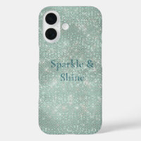 Girly Mint Glitzy Sparkle 