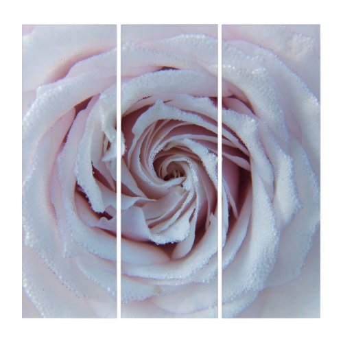 Girly Modern Artistic Pink Glittery Rose Triptych