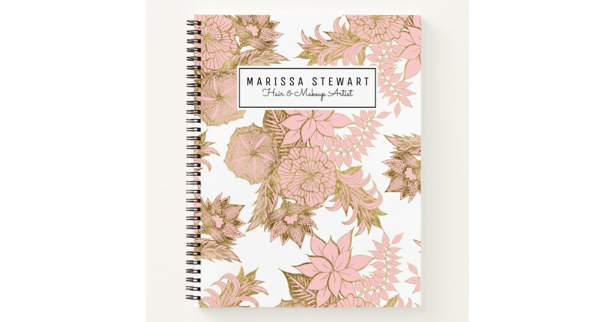 Sermon Notes Simple Minimal Blush Pink Calligraphy Notebook | Zazzle